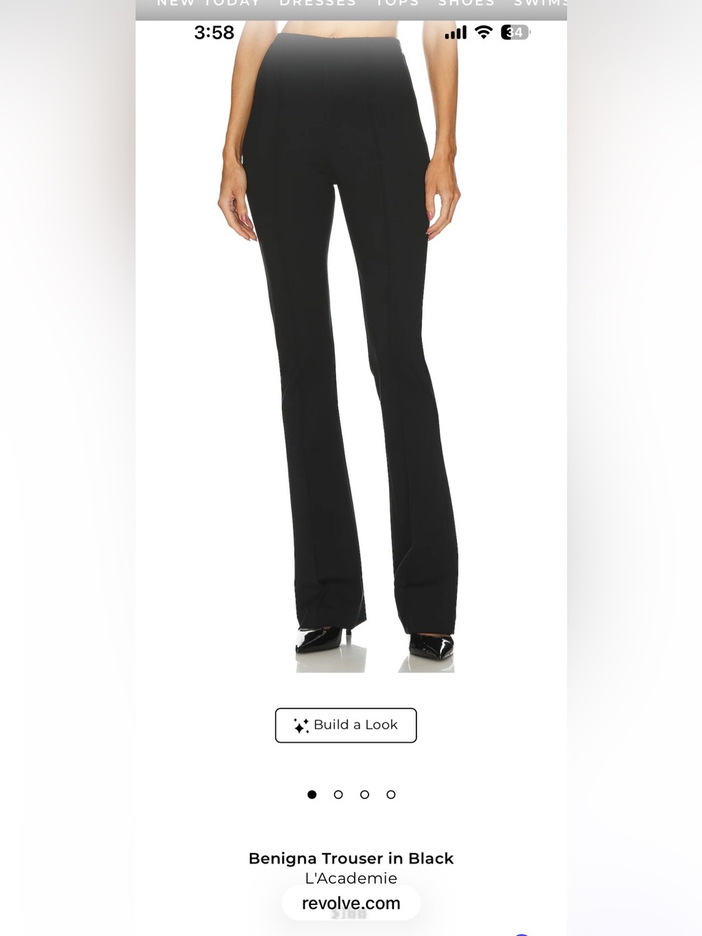 L'Academie Black Flare Ponte Trousers size L